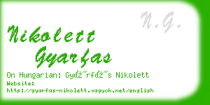nikolett gyarfas business card